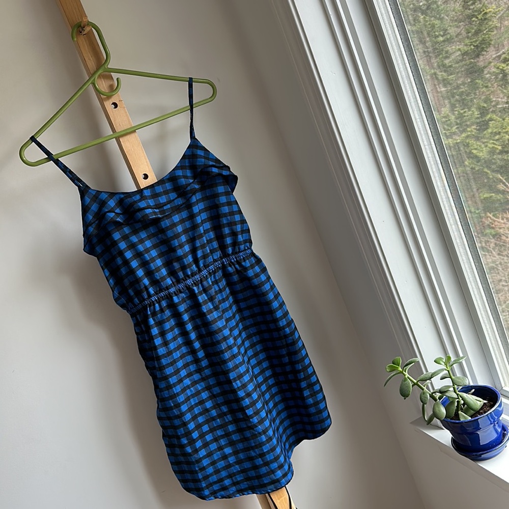 Roxy Blue Checkered/Plaid Summer Dress